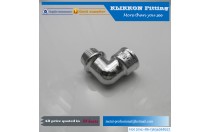 1/4" NPT Female to 1/8" NPT Male Extruded Reducer Straight Elbow L Shape Brass Pipe Fitting