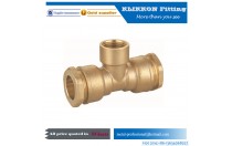 brass pneumatic 3 way T shape air hose fitting