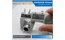 1/4 1/8 NPT BSP Compression Stainless Steel Hex Male Double Nipple Pipe Fitting