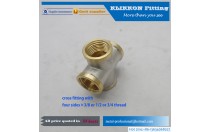 Custom Made OEM/ODM 1/2 3/8 inch female threaded brass pipe fittings tee