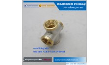 Custom Made OEM/ODM 1/2 3/8 inch female threaded brass pipe fittings tee