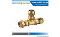 China Brass Fitting Supplier 5/8 Standard Tee Push Fitting, Lead Free Push Fit Tee