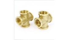 Brass Four Way Cross Tee Pipe Fitting  Brass Four Way Cross Tee Pipe Fitting