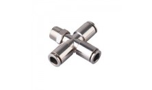 Hot Galvanized water seperatore pe fittings carbon steel 4-way cross pipe fitting with Plastic Lining