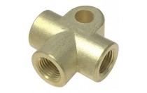 brass pump accessories 5 way brass cross pipe fitting