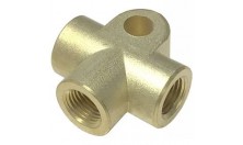 brass pump accessories 5 way brass cross pipe fitting