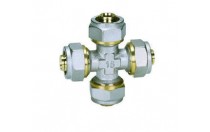 pneumatic four 4 way union equal copper cross air brass connect pipe fittings