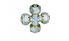 pneumatic four 4 way union equal copper cross air brass connect pipe fittings