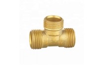 brass reducing tee hose connector 8 mm pneumatic tee reducer pipe branch fitting 5/16 brass hose fitting