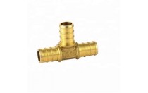1/2 Inch Brass Equal Tee Pipe Fitting Push To Connect Push Fit Fitting